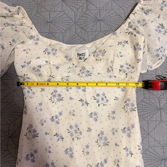 Princess Polly Hera Maxi Dress White Floral Sz 0 - Picture 9 of 10